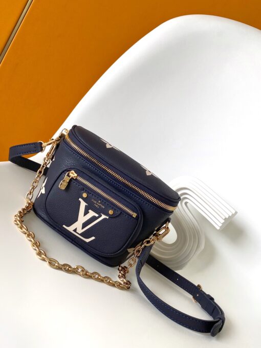 LV A貨女士大Logo相機包深藍色金鏈百搭款