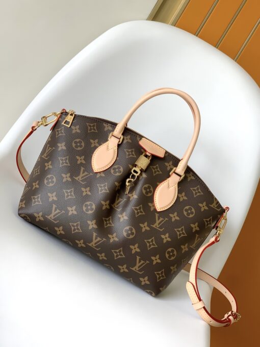 LV精品仿製女士鎖頭手提包Monogram經典百搭款