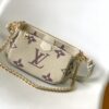LV原單女士大Logo鏈條包白底紫花百搭優雅款｜歐美奢侈品精品推薦