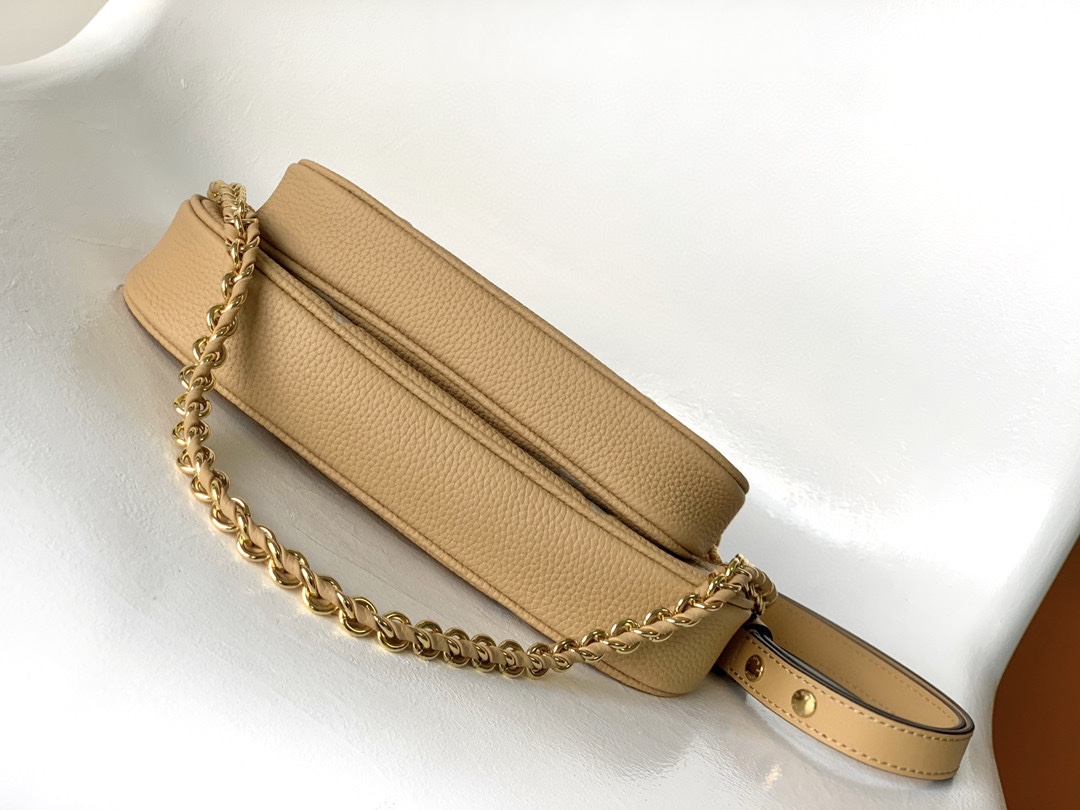 LV A貨女士大Logo鏈條包卡其色金鏈百搭款｜歐美奢侈品精品推薦