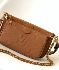 LV 精品仿製 Dauphine MM Monogram拼接肩背包 百搭時尚款