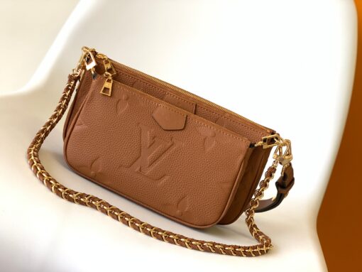 LV 精品仿製 Dauphine MM Monogram拼接肩背包 百搭時尚款