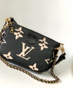 LV高仿女士鏈條肩背包經典Monogram拼色奢華款