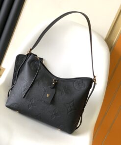 LV高仿女士單肩包Monogram壓紋黑色典雅款