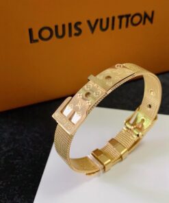 LVA貨金色不鏽鋼手環精緻刻紋法式優雅款