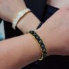 LV A貨白色琺瑯金邊手環經典Monogram雕刻款｜歐美奢侈品精品推薦
