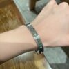 LV原單仿製銀色鑲鑽Monogram開口手鐲｜歐美奢侈品精品推薦