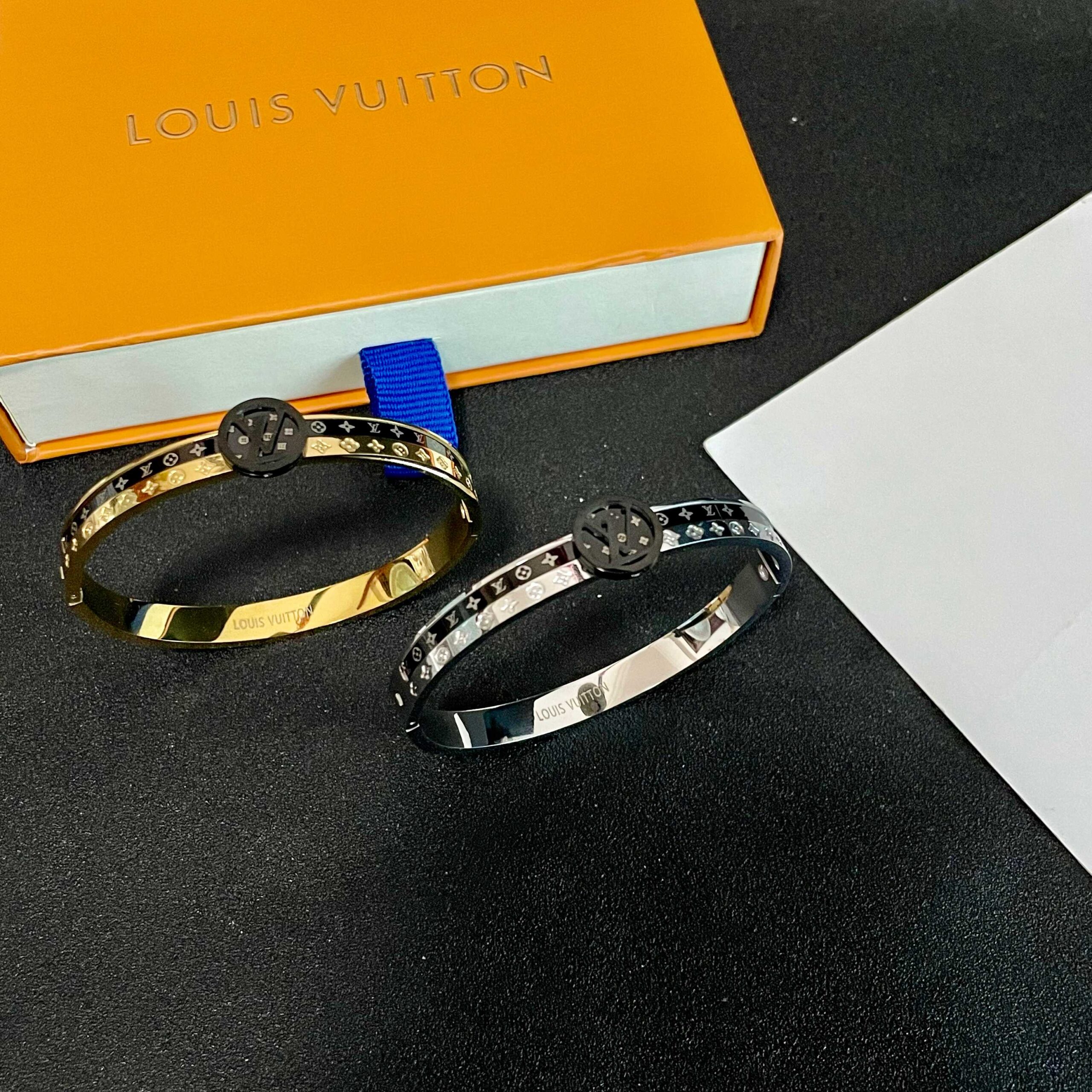 LV一比一仿製黑金Monogram小錶盤造型手鐲｜歐美奢侈品精品推薦