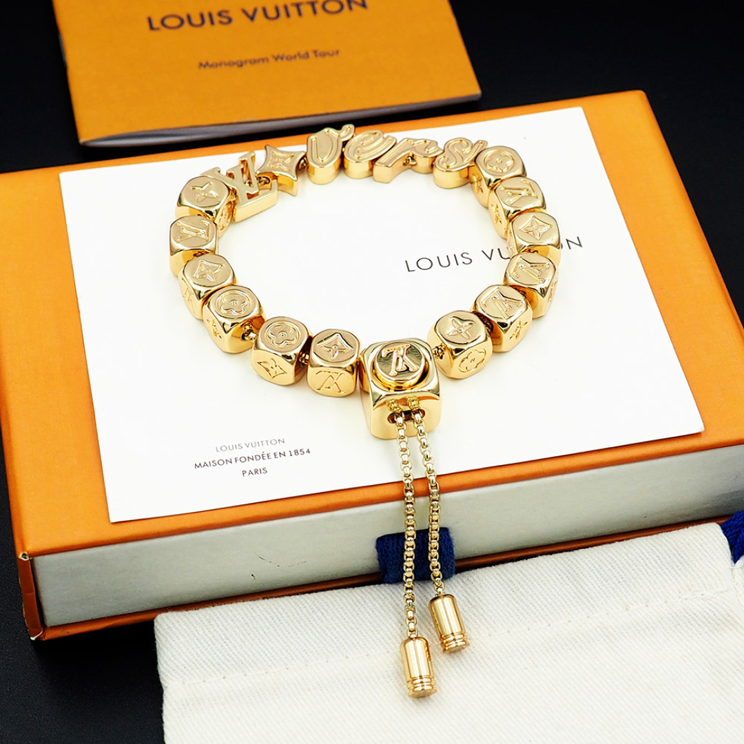 LV一比一仿製滿鑽Monogram經典手鏈｜歐美奢侈品精品推薦