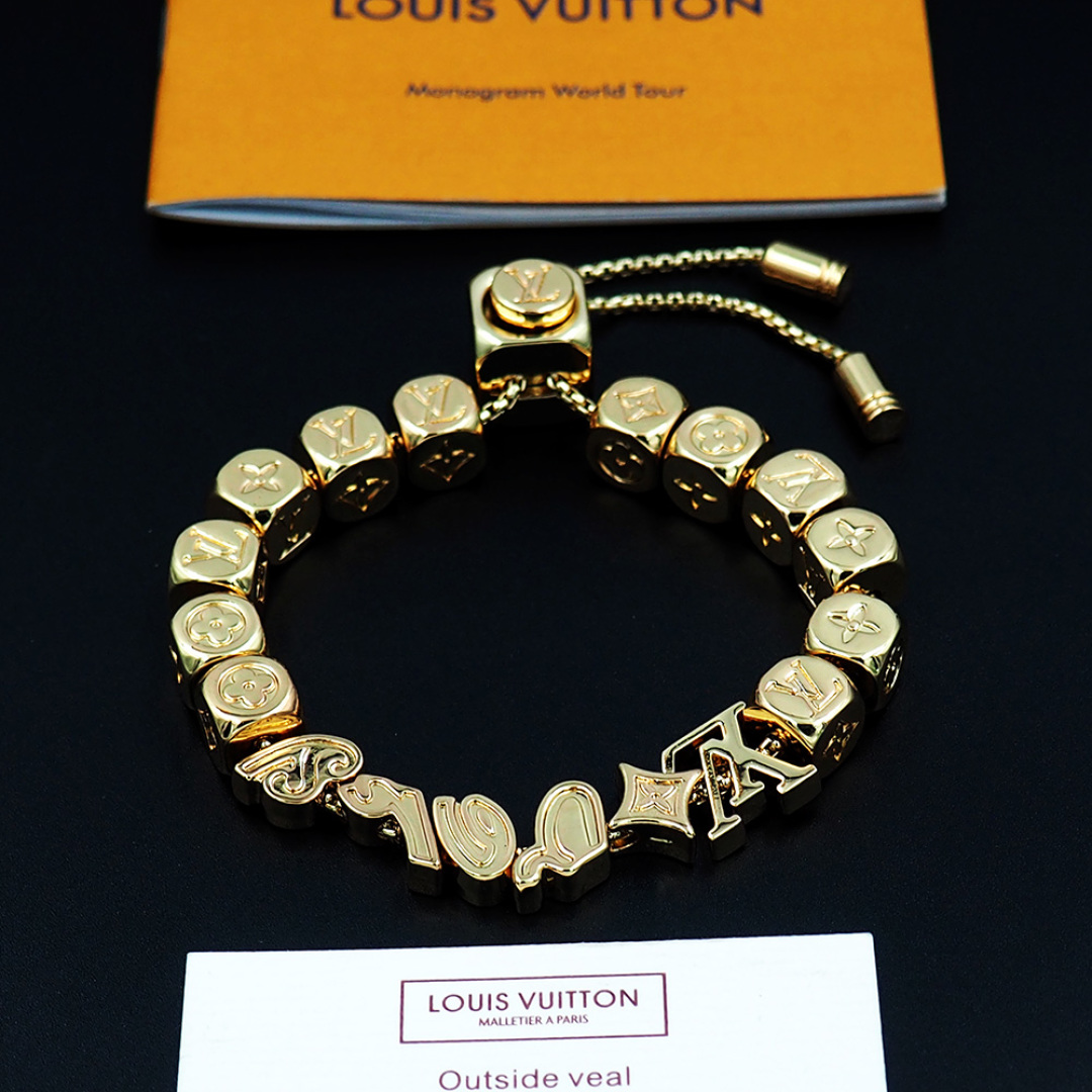 LV一比一仿製滿鑽Monogram經典手鏈｜歐美奢侈品精品推薦