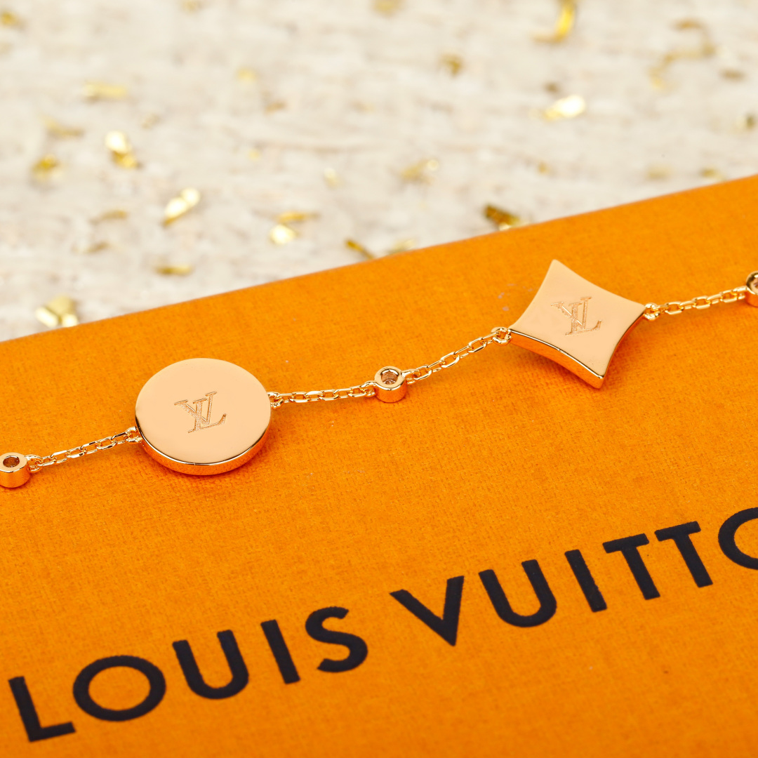 LV A貨女士項鏈金色鎖頭造型潮流百搭款｜歐美奢侈品精品推薦
