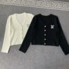 LV 高仿 女士針織開衫外套 經典字母刺繡 簡約百搭｜歐美奢侈品精品推薦