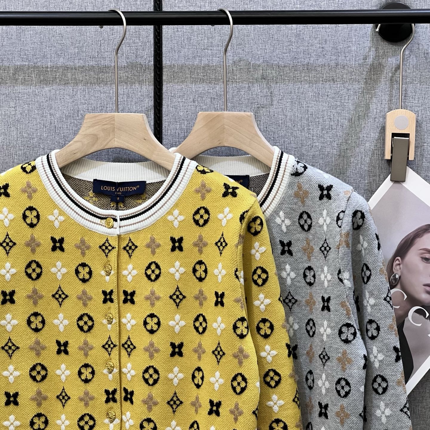 LV 精品仿製針織外套 女士雙色經典老花設計｜歐美奢侈品精品推薦