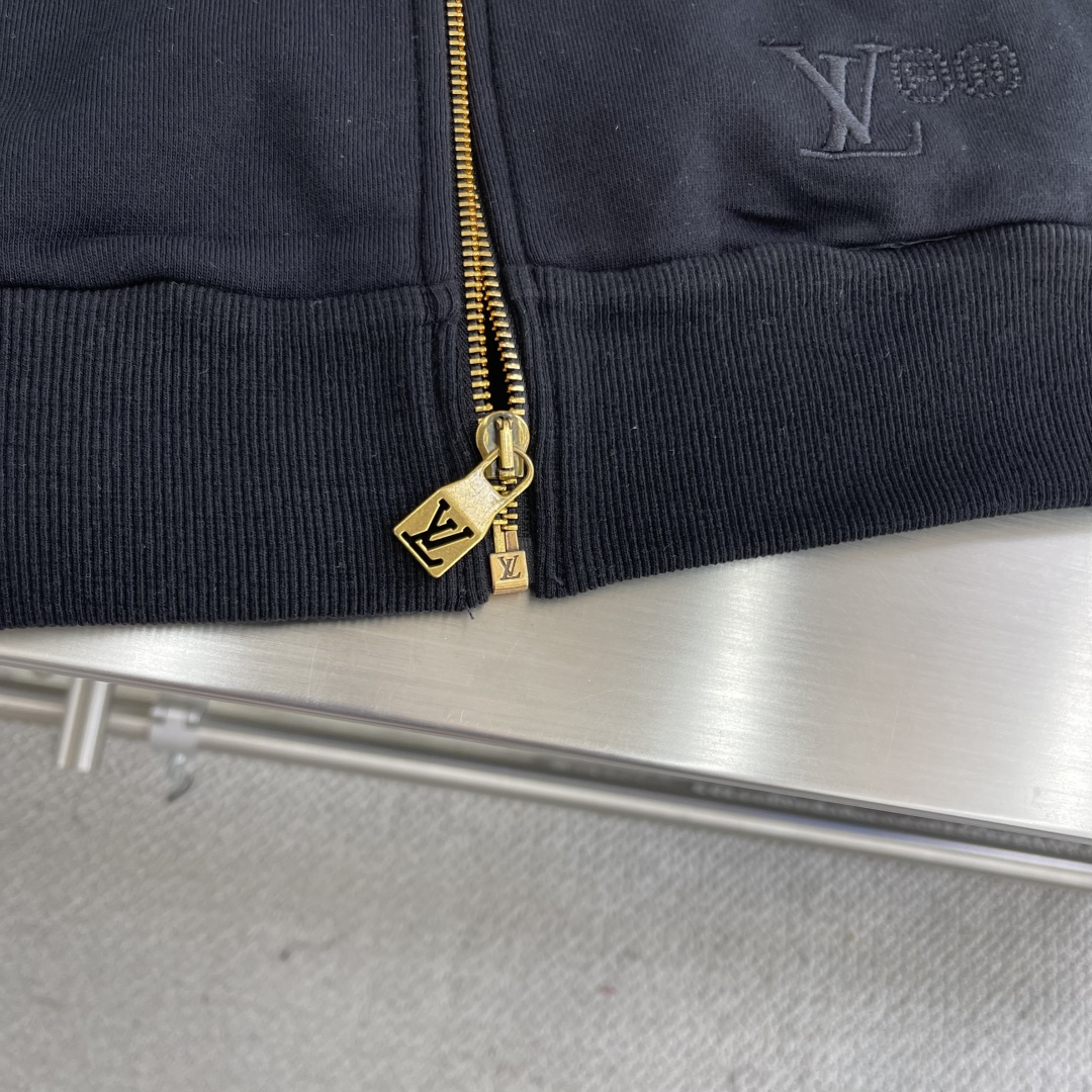 LV原單剪影帽T拉鍊外套撞色設計休閒潮感外搭推薦｜歐美奢侈品精品推薦