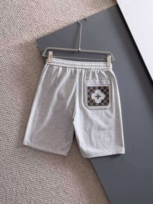 LV原單灰色棉質短褲寬鬆休閒版型刺繡Logo設計簡約好搭款