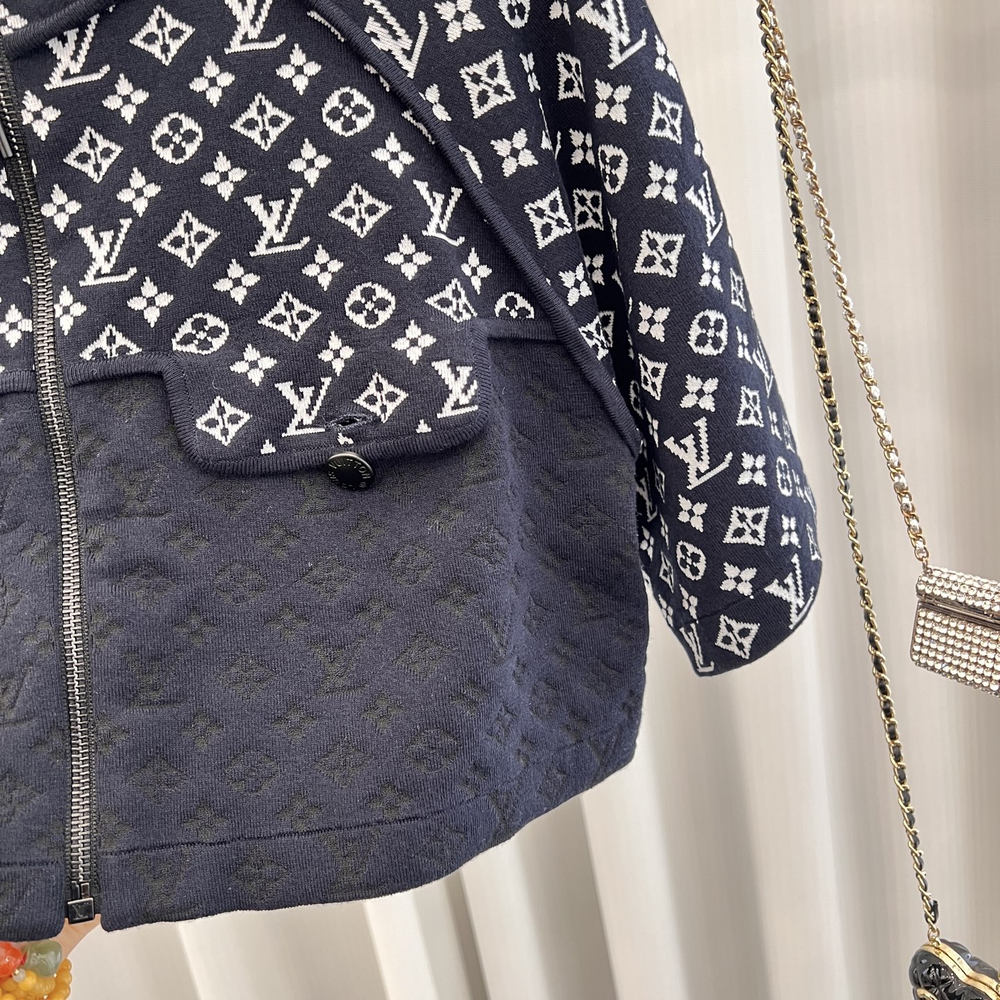 LV 原單 女士短款外套 Monogram拼接連帽設計｜歐美奢侈品精品推薦