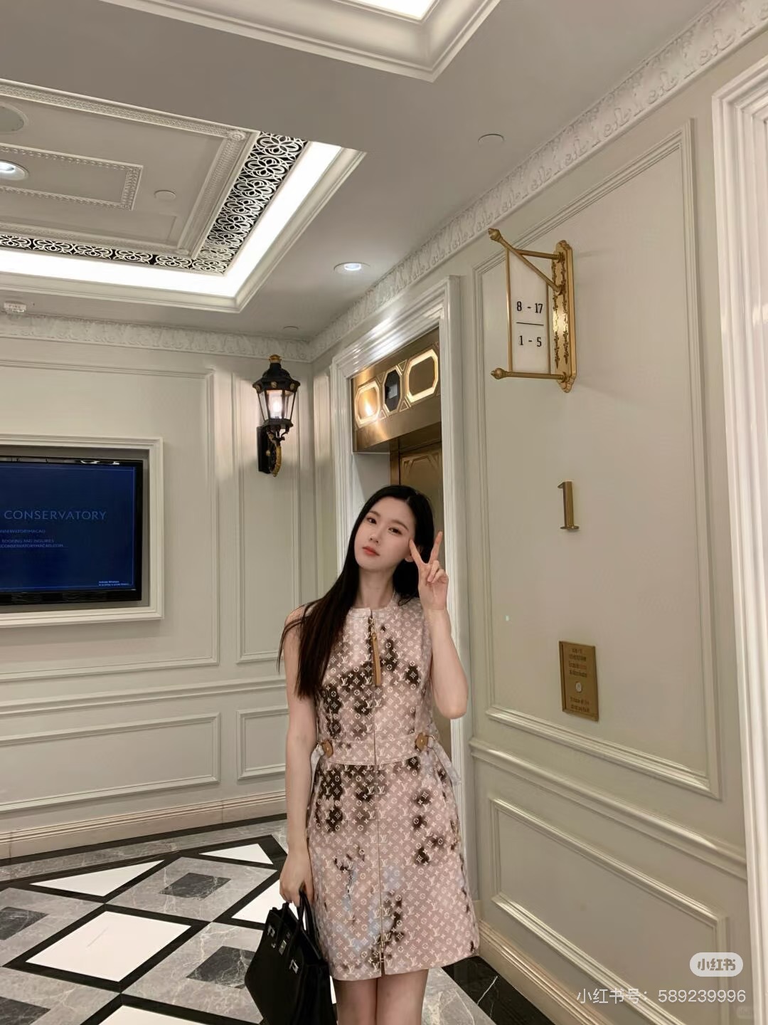 LV原單女士無袖連身裙氣質典雅高級設計｜歐美奢侈品精品推薦