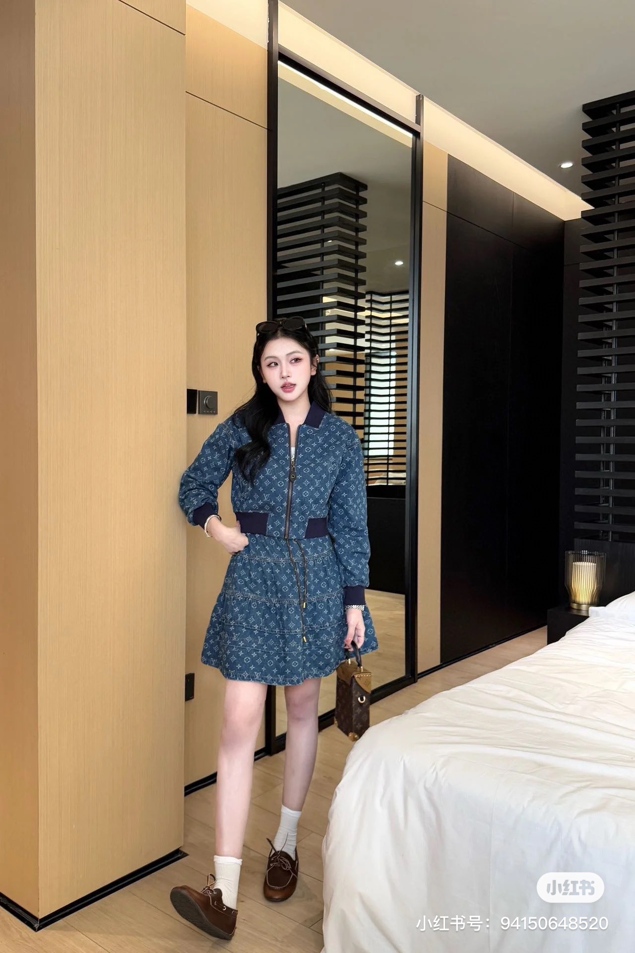 LV A貨女士牛仔連衣裙時尚收腰百搭款式2025新作｜歐美奢侈品精品推薦