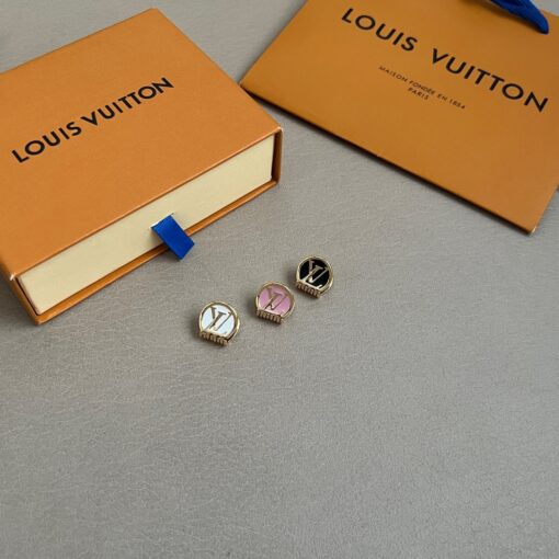 LV高仿女士耳環金色Monogram花卉耳钉精品款