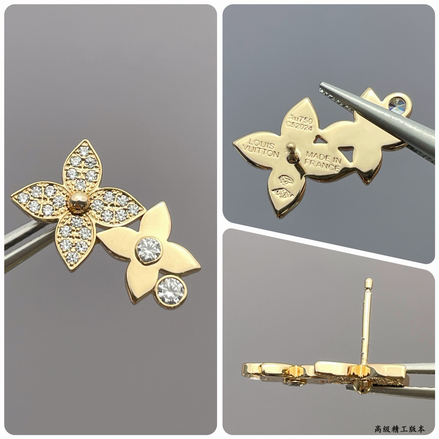 LVA貨仿製Monogram花朵垂墜耳環｜歐美奢侈品精品推薦