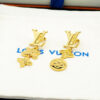LV原單仿製金色Logo多元素吊墜耳環｜歐美奢侈品精品推薦
