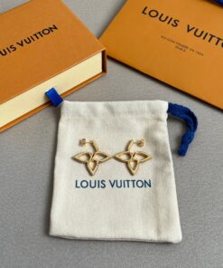 LV花瓣造型耳環 金色高仿時尚優雅款