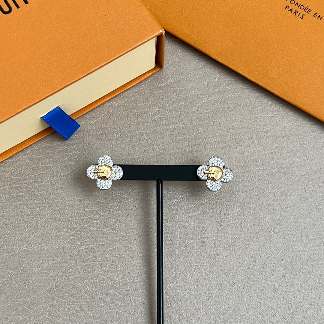 LV一比一Monogram花形耳釘典雅百搭小巧飾品｜歐美奢侈品精品推薦