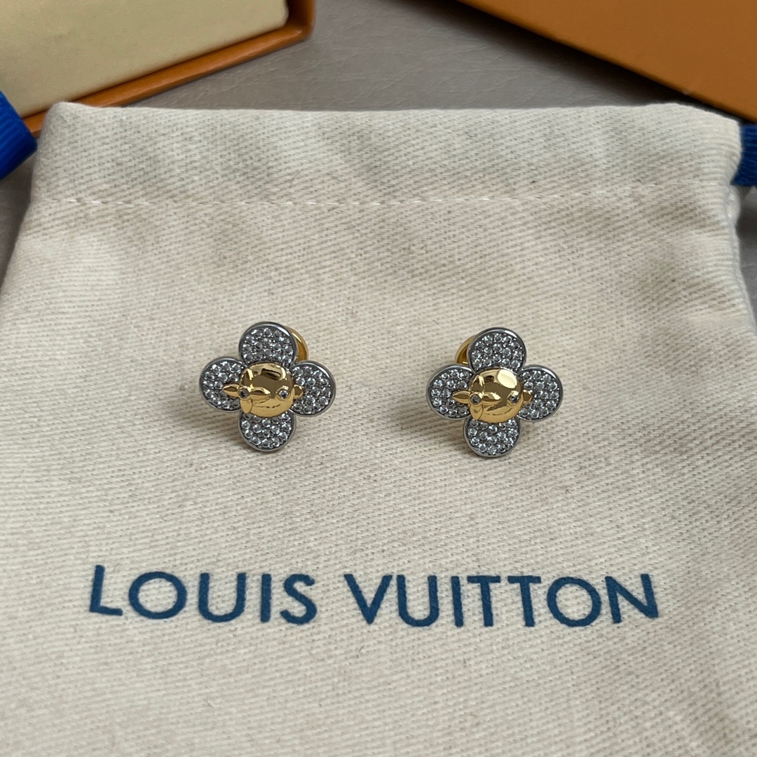 LV一比一Monogram花形耳釘典雅百搭小巧飾品｜歐美奢侈品精品推薦