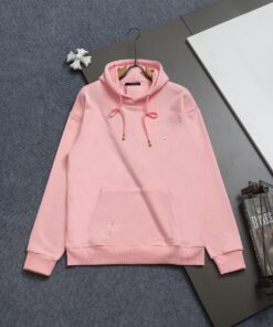 LV高仿女款連帽衛衣粉色刺繡設計海鷗元素休閒簡約風
