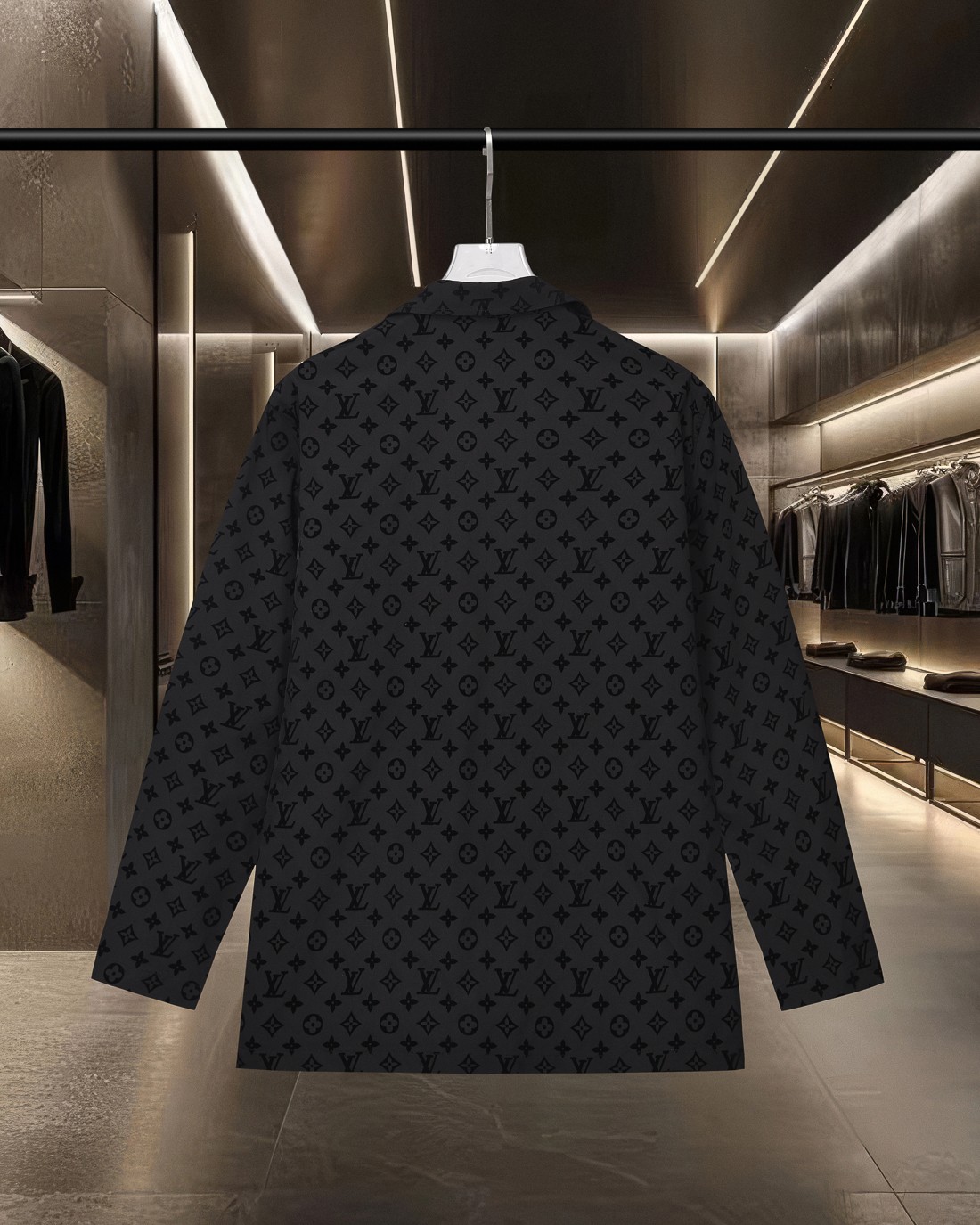 LV A貨男士西裝外套 黑色Monogram全印花 商務休閒百搭款｜歐美奢侈品精品推薦