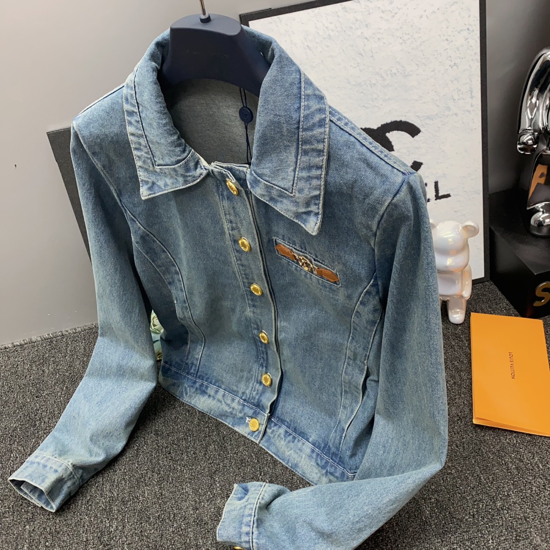 LV一比一復古牛仔外套女百搭休閒短款｜歐美奢侈品精品推薦