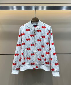 LV 一比一櫻桃印花外套 女士休閒百搭拉鍊款