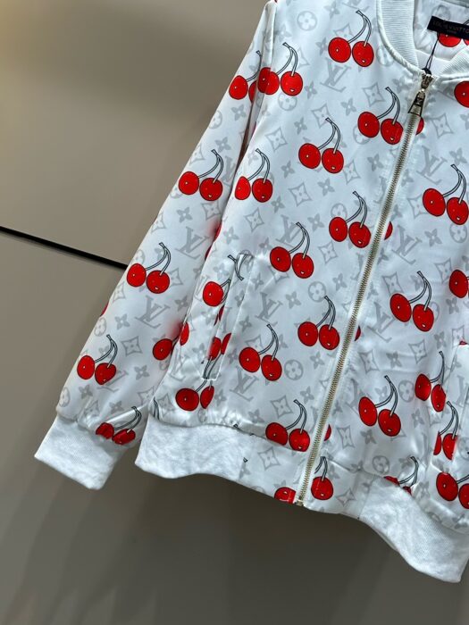LV 一比一櫻桃印花外套 女士休閒百搭拉鍊款｜歐美奢侈品精品推薦