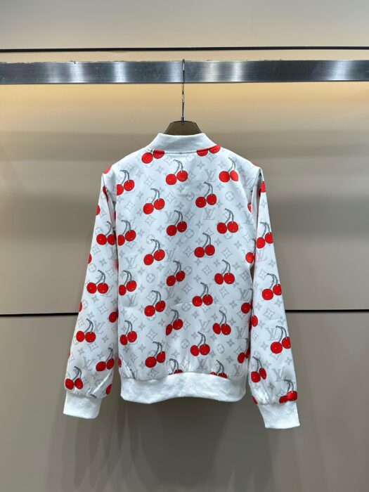 LV 一比一櫻桃印花外套 女士休閒百搭拉鍊款｜歐美奢侈品精品推薦