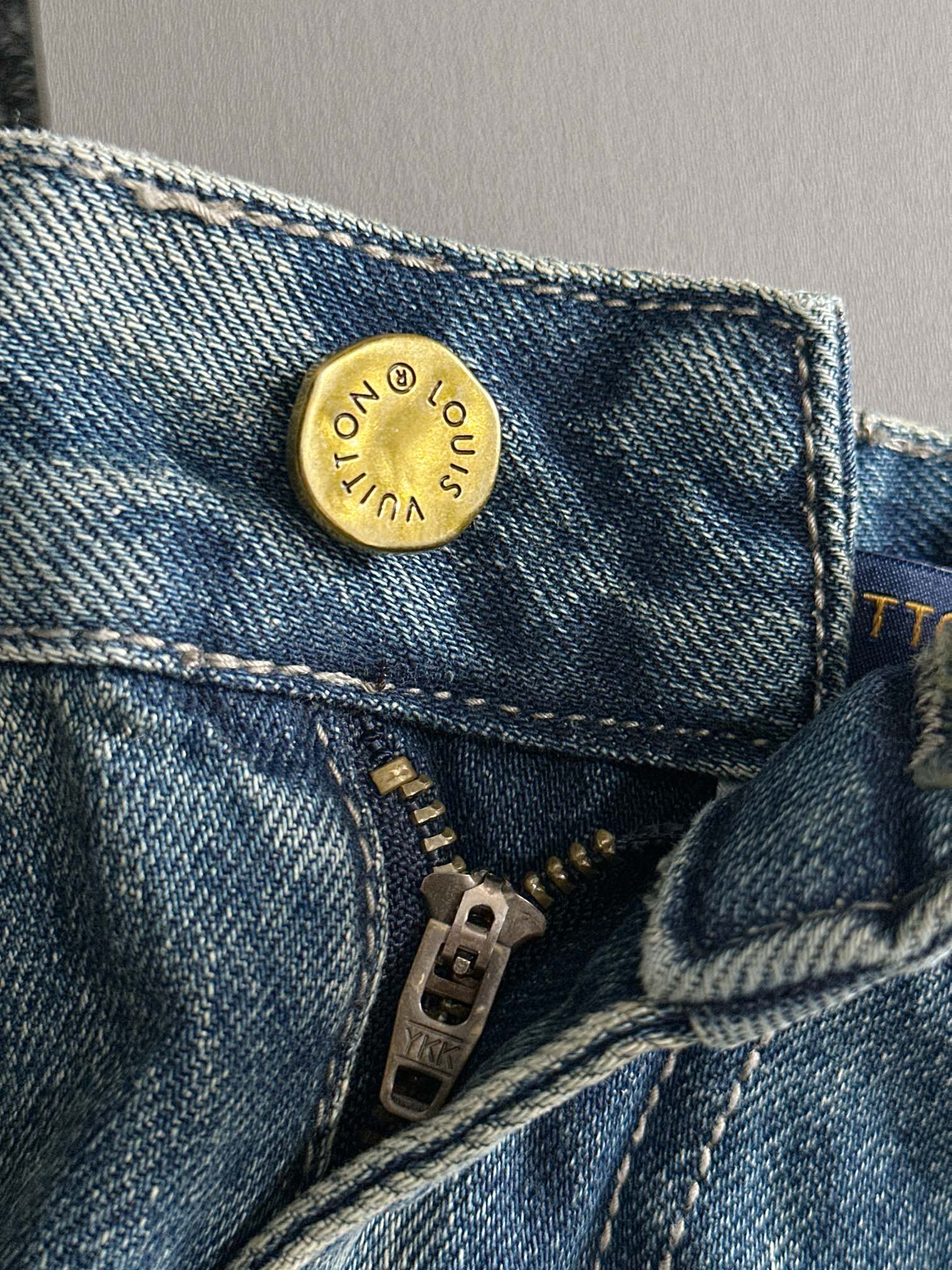 LV A貨男士牛仔褲彩色刺繡做舊街頭潮流款｜歐美奢侈品精品推薦