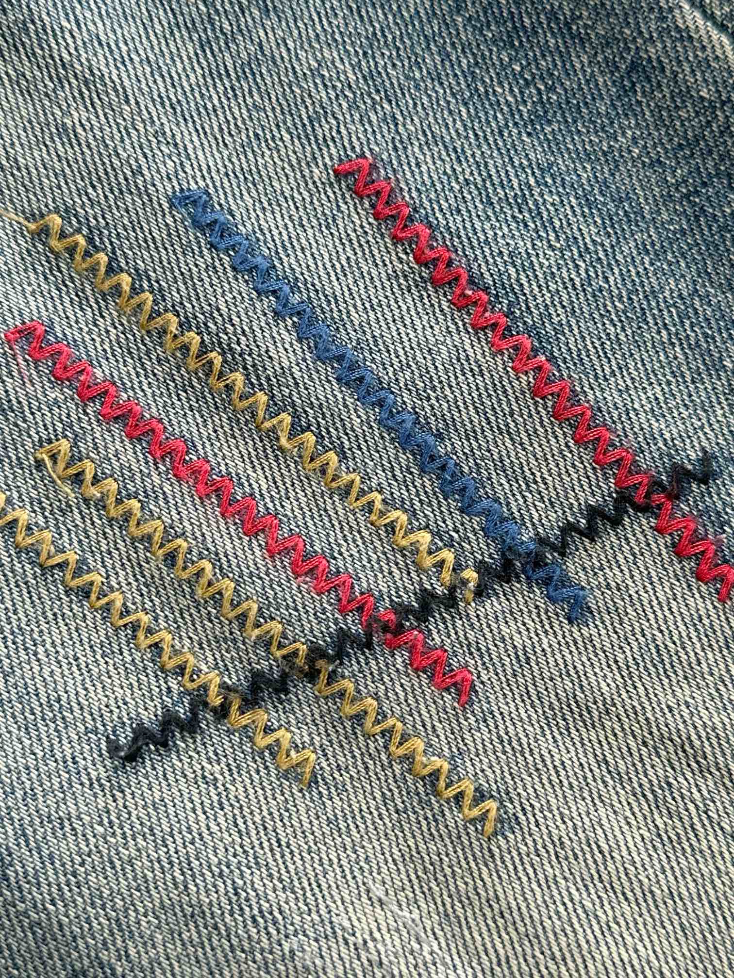 LV A貨男士牛仔褲彩色刺繡做舊街頭潮流款｜歐美奢侈品精品推薦