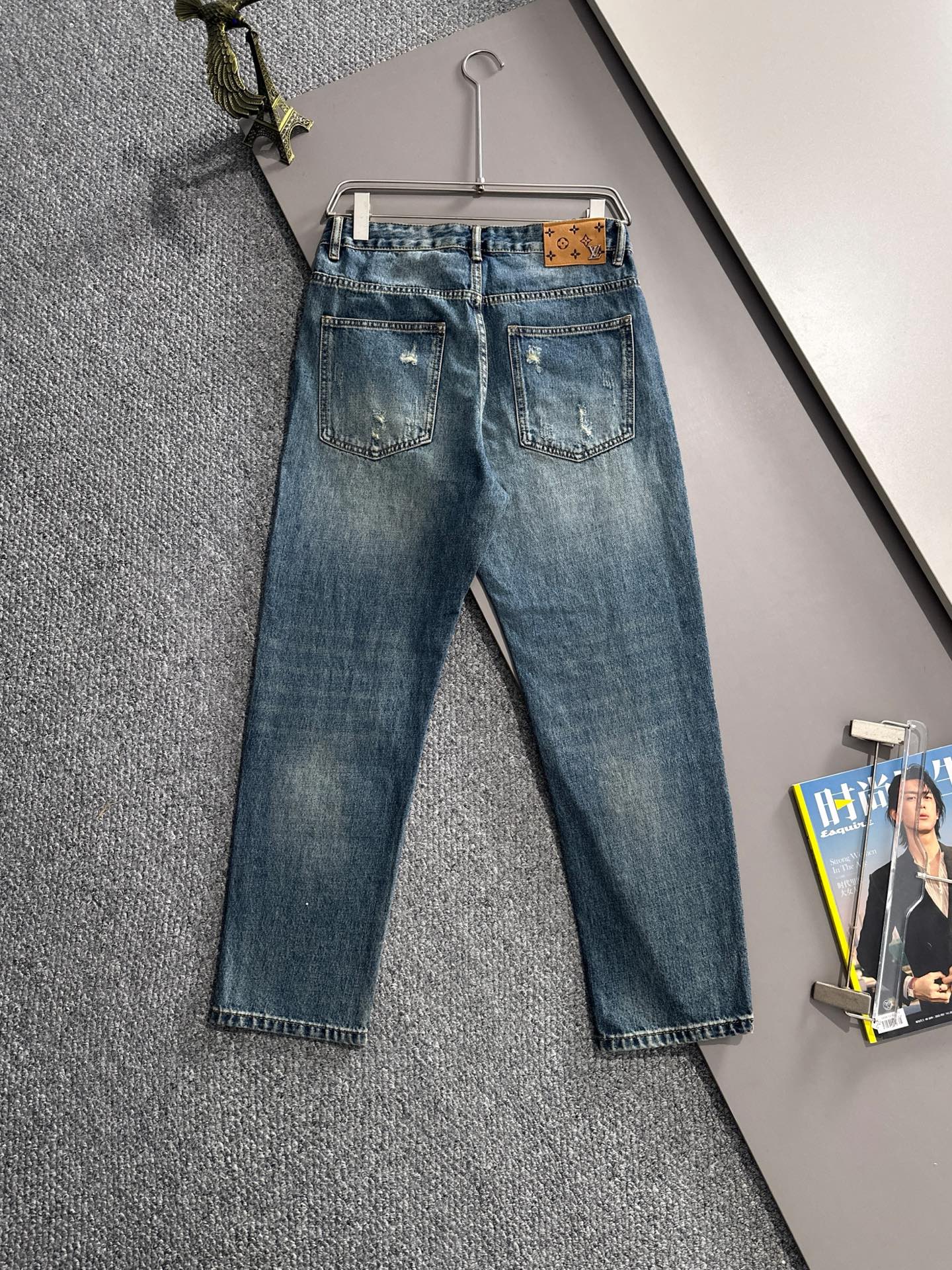 LV 高仿男士牛仔褲重工破壞彩線街頭潮流款｜歐美奢侈品精品推薦