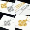 LV 一比一花卉圖騰項鍊 金色銀色精品百搭飾品｜歐美奢侈品精品推薦