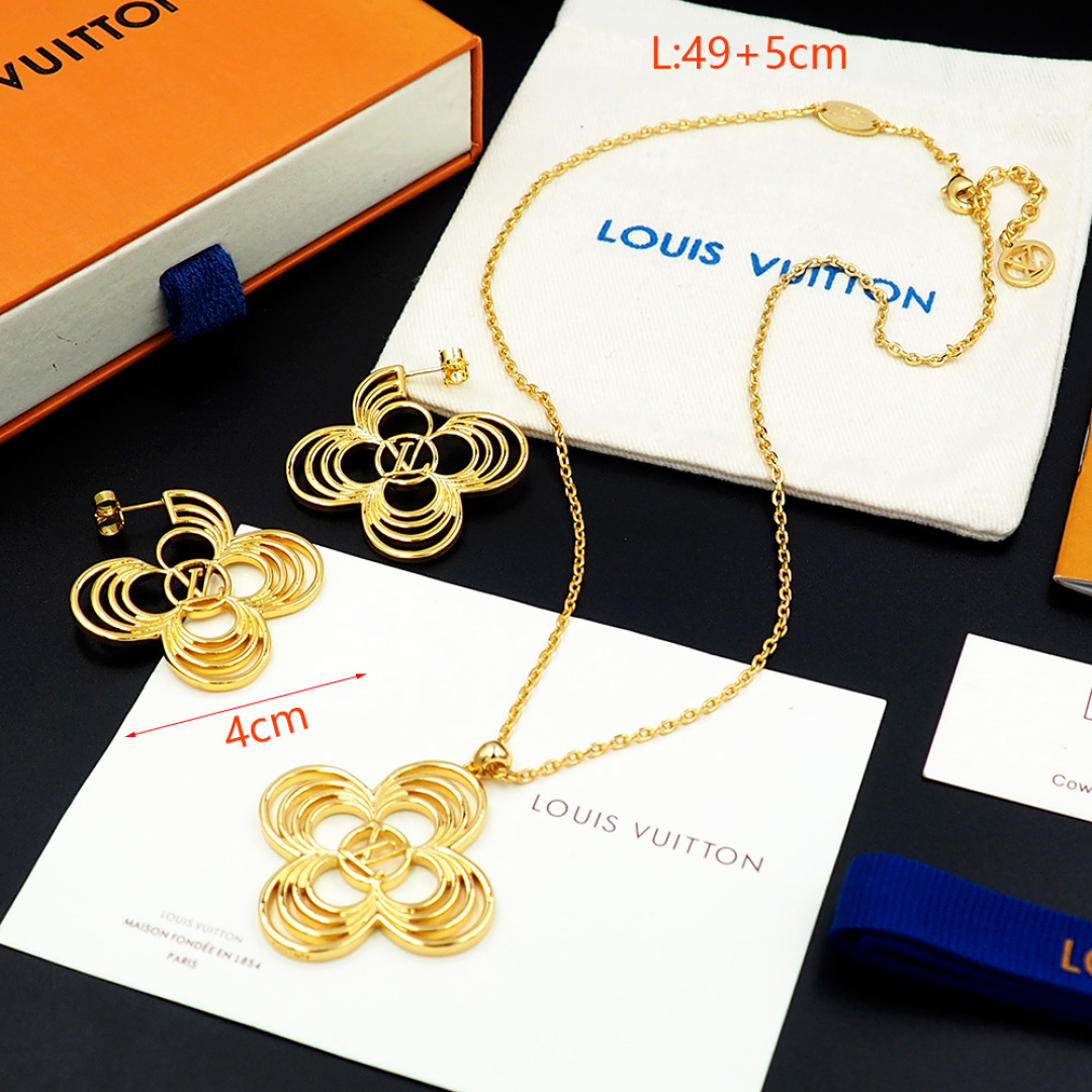 LV 一比一花卉圖騰項鍊 金色銀色精品百搭飾品｜歐美奢侈品精品推薦