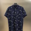 LV高仿男士深藍色POLO衫 夏季短袖經典Logo印花上衣｜歐美奢侈品精品推薦