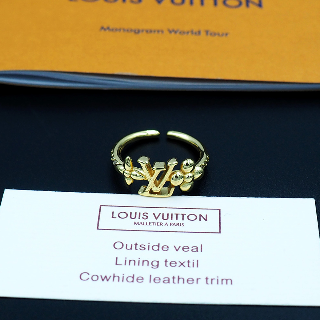 LV Monogram金色開口戒指 時尚百搭精緻設計｜歐美奢侈品精品推薦