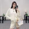 LV 精品仿製白色立體紋女士運動套裝時尚百搭款｜歐美奢侈品精品推薦