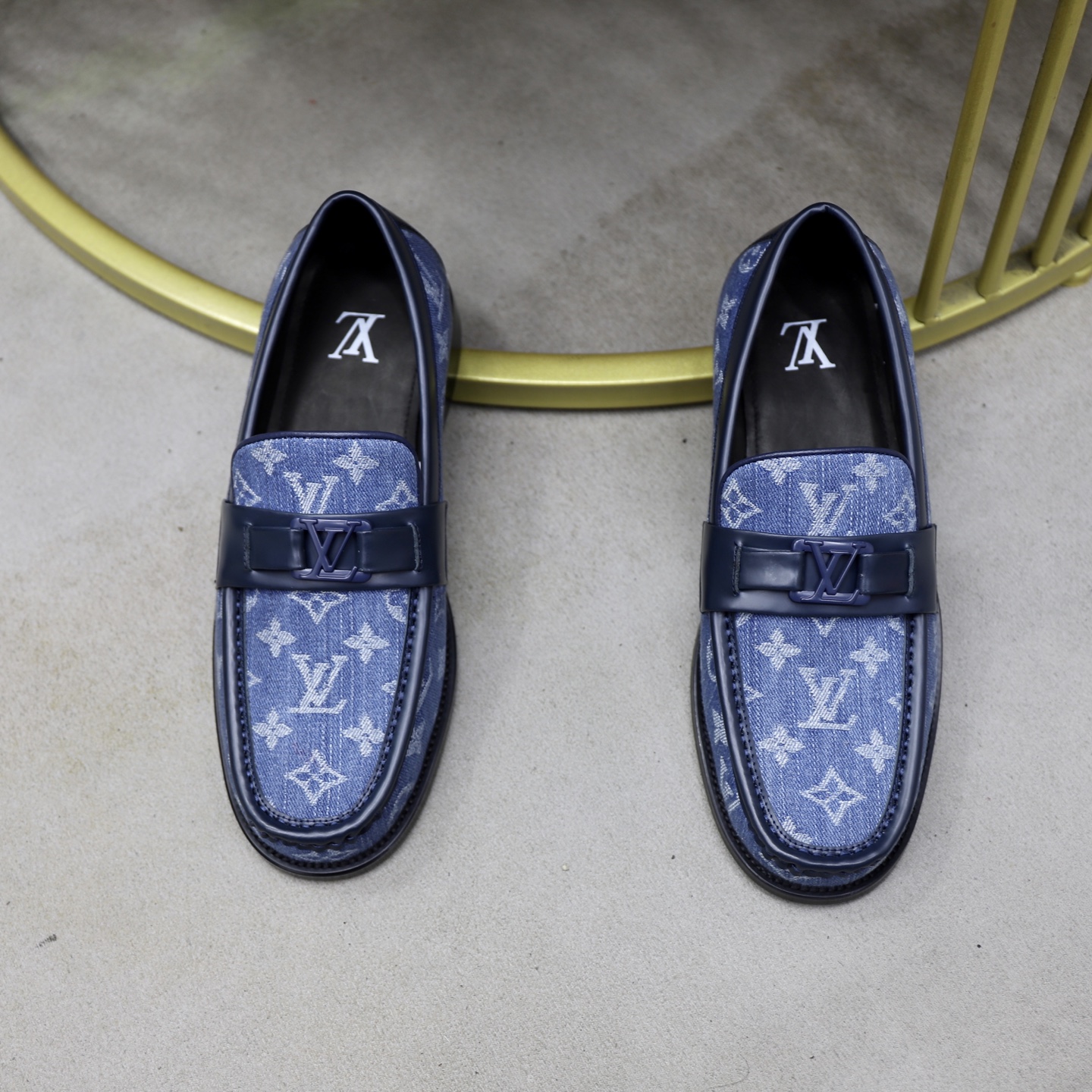 Louis Vuitton 高仿Damier樂福鞋 黑格紋皮革時尚百搭款｜歐美奢侈品精品推薦