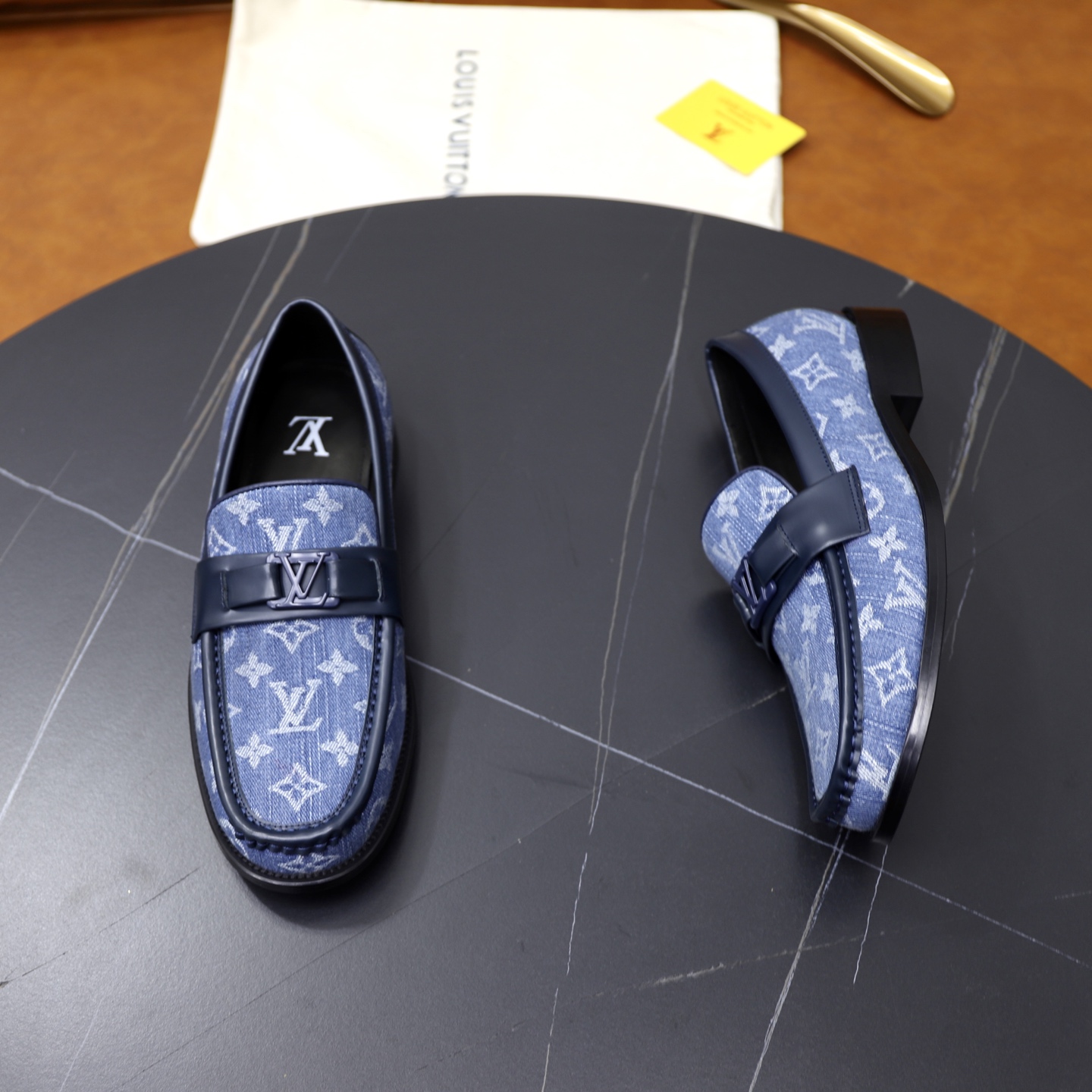 Louis Vuitton 高仿Damier樂福鞋 黑格紋皮革時尚百搭款｜歐美奢侈品精品推薦