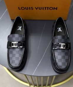 Louis Vuitton 高仿深灰老花運動鞋 厚底拼接百搭休閒款