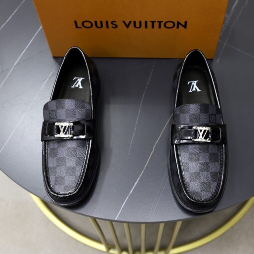 Louis Vuitton 高仿深灰老花運動鞋 厚底拼接百搭休閒款