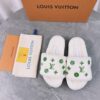 LV原單毛毛拖鞋女款經典綠色元素百搭推薦｜歐美奢侈品精品推薦