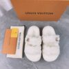 LV高仿毛毛拖鞋女款白色百搭冬季輕奢設計｜歐美奢侈品精品推薦
