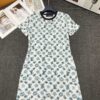 LV高仿女士Monogram滿版短袖連身裙清新休閒款｜歐美奢侈品精品推薦