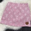 LV A貨女士粉色Monogram針織短裙皮標點綴甜美款｜歐美奢侈品精品推薦